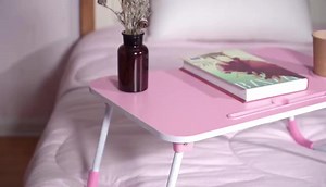 60X40CM Simple Folding Computer Desk Sitting Lazy Desk USB Interface Foldable Computer Desk