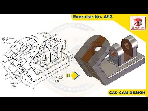 SolidWorks Tutorial for beginners Exercise A93