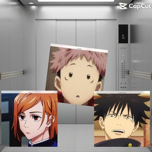 The 1st years in an elevator #fypシ #anime #yuji #megumi #nobara #itadori #fushigiro #kugisaki #jjk