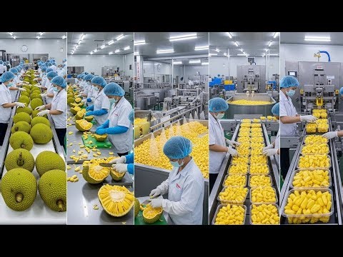 Inside the Jackfruit Factory: From Tropical Farms to Crispy Chips & Fresh Juice | Full Process