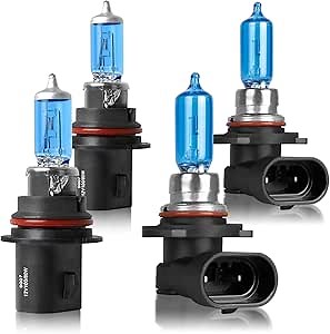 SHENKENUO Fit For Ford F-150 F-250 (1999-2003) F350 F450 F550 Super Duty (2001-2004),9007 High/Low Beam Ultra - High Performance Halogen Headlight Bulbs & 9145 Fog Bulbs,Plug-n-Play,Pack of 4