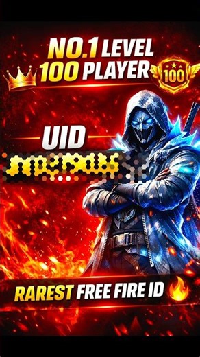 India No.1 Highest Level Player UID 😱 Level 100 Free Fire ID #shorts #shortvideo