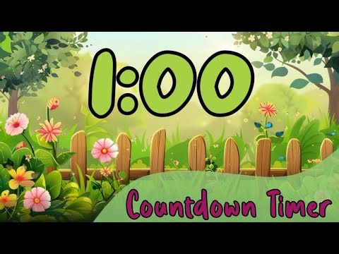 1 Minute Countdown Timer for Kids ⏰ | Fun & Colorful Timer #calmcomforts #timerforkids #countdown