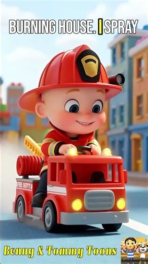 I Am A Firefighter 🔥 | Brave Hero Saves the Day! (Cartoon Story) | Benny & Tommy Toons
