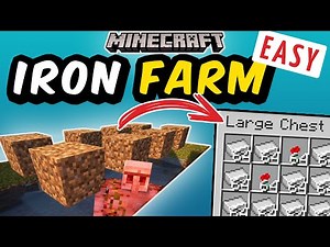 Easiest Iron Farm you can Build on Day One | No Lava | Minecraft
