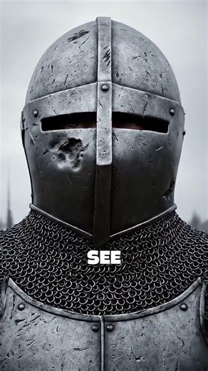 The tiny slit that protected medieval knights #history #medievalblacksmith #medievallife