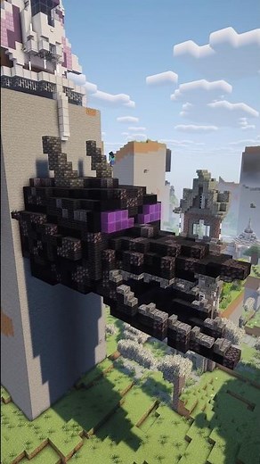 Building a Dragon Base in my Corrupted World #minecraft