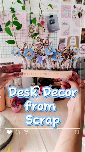 ഹോമിയോ കുപ്പികൾ കൊണ്ടൊരു desk decor#diy#Cute Desk Decor 😍 | Simple DIY Craft