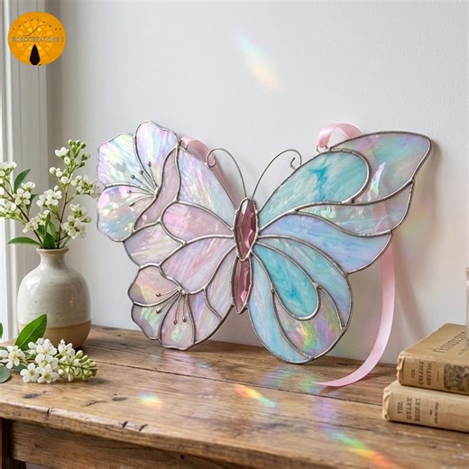 Floral Wing Butterfly Pattern PDF, Stained Glass Mirror Suncatcher, Set Diy,butterfly Suncatcher, Stained Glass Window Hangings , BBT 04 - Etsy