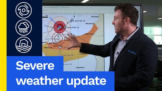 Severe Weather Update: Severe Tropical Cyclone Zelia 9:30am AWST update. Video current: 9:30am AWST 13 February 2025. For the latest forecasts and warnings, go to www.bom.gov.au or the BOM Weather app. | Bureau of Meteorology