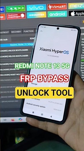 Redmi Note 13 5G Frp Bypass Android 15 Lateset Unlock Tool #foryou #shorts