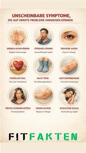 Diese unscheinbaren Symptome können auf ernste Probleme hinweisen ⚠️ #FitFakten