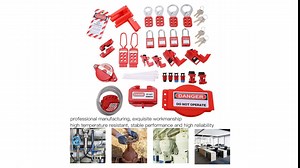 Electrical Lockout Tagout Kit, Professional Circuit Safety Padlocks Set with Tool Box, High Temperature Resistant Lock Out Tag Out Kits, Standard Type Loto Tags Lockout Set for Electrical Locking