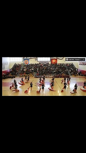 Color Guard Flag Performance in High School Marching Band