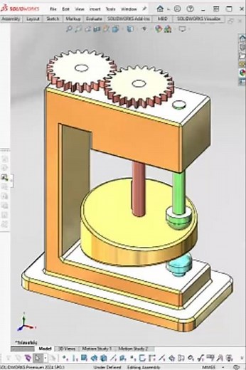Cylindrical Cam with Roller Follower | 3D Mechanism Design in SolidWorks