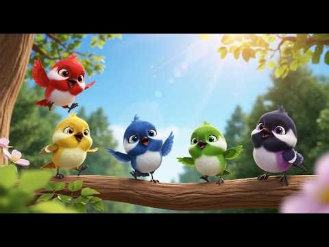 Five Little Baby Chickadees Chirp Chirp Chirp | Bird Songs & Nature Rhymes for Kids