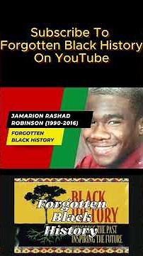 JAMARION RASHAD ROBINSON (1990-2016) | Forgotten Black History