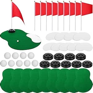 9 Set Golf Flag Centerpieces for Table Hole in One Party Decorations Include Ball Sand Trap Red Flags Plastic Flag Stand for Golf Themed Birthday Party Decor