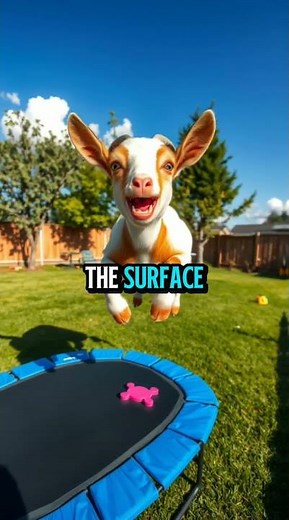 “Goat Bouncing on Trampoline | Hilarious Animal Jumping Fun”