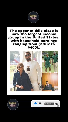 🚨America’s Upper Middle Class Is Now the Largest Income Group 🇺🇸💰 ($130k–$400k)