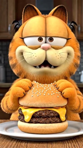 hey kitty you can have cheeseburger 🍔