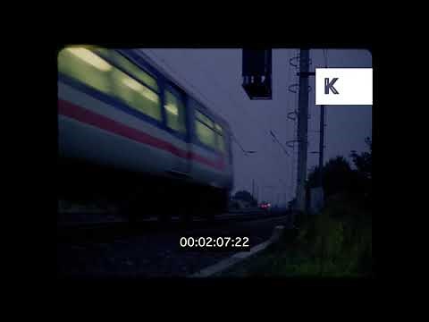1980s UK, National Rail Trains at Night, 35mm