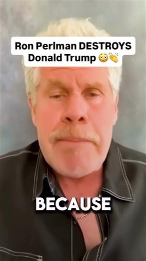 Ron Perlman Just Gave Trump Absolute Hell 👀 #RonPerlman #Trump #CelebsAgainstTrump #lamonttyson