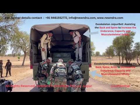 Exoskeletons used by Indian Army developed by Newndra Innovations.