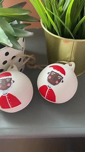 Santa Original Hand-painted Bauble - Etsy UK