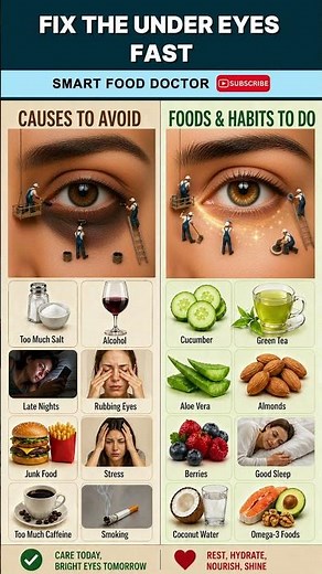 How to Get Rid of Dark Circles & Under-Eye Bags FAST! 🥒👁️ #shorts