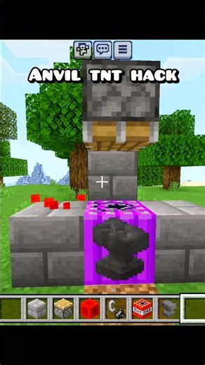 Anvil Tnt Hack in Minecraft #minecraft #shorts