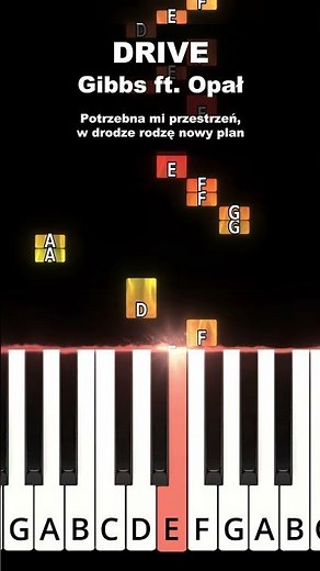 DRIVE - Gibbs ft. Opał #piano #pianino #tutorial #music #foryou #shorts