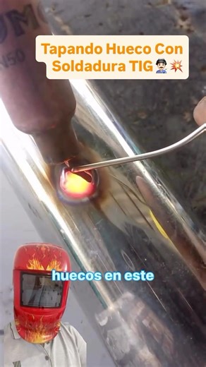 Filling a gap with TIG welding in stainless steel