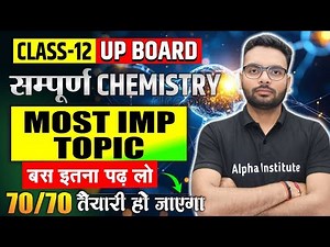 Class 12th Chemistry Most Important Topics | 12th Chemistry Chapterwise Important Topics | UP Board