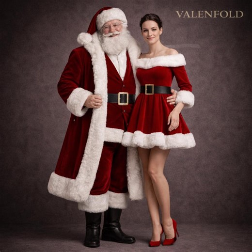 Luxury Velvet Mr & Mrs Santa Suit – Christmas Couple Costume Set - Etsy