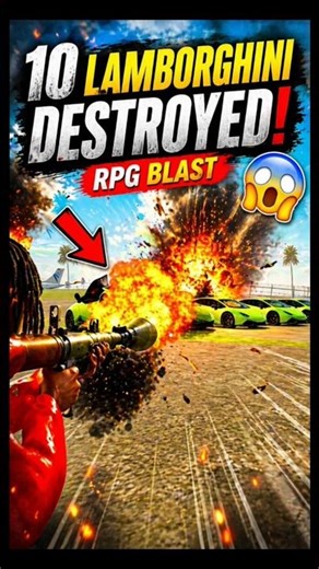 10 Lamborghini vs RPG 😱 ALL DESTROYED 💀🔥