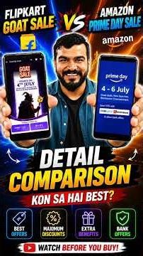 Flipkart GOAT Sale vs Amazon Prime Day Sale !! #Shorts #ShortsFeed #ShortsVideo #AmazonPrimeDaySale