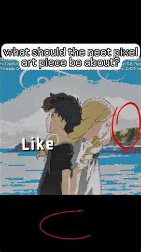 I made pixel art of the movie "When Marnie Was There" in Minecraft.