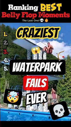 Top Insane Belly Flop Moments 🤯💦 #waterpark #shorts #usa