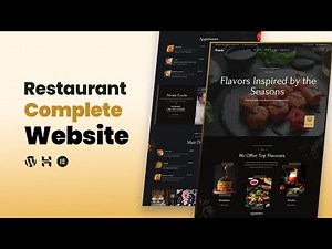 How to Make a Pro Restaurant Website in WordPress ~ 2025 ~ Elementor Pro Tutorial for Beginners