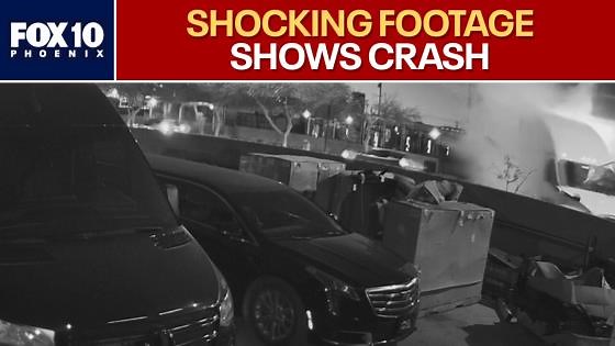 Footage captures fiery Phoenix light rail crash