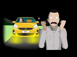 Kisah Seram Memandu Seorang Diri Tengah Malam ( Animasi Bajet )