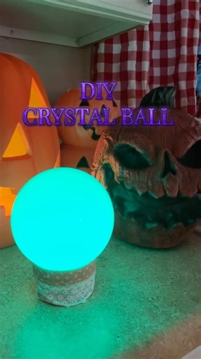 Vlogtober day 4. DIY crystal ball using a dollar tree projector #halloween #halloweendecor