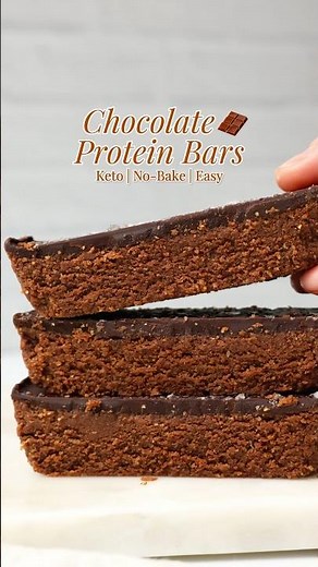Chocolate Protein Bars | keto, easy, no-bake