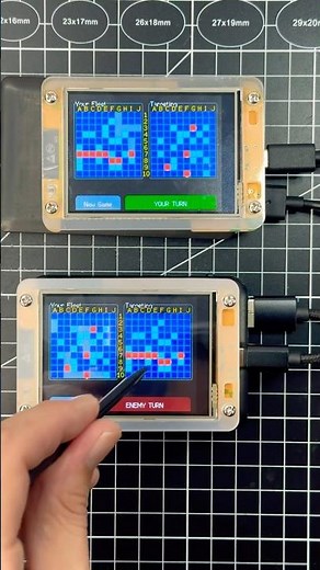 Wireless 2-Player Battleship Game on ESP32 (CYD ESP-NOW) #esp32 #cyd #arduino