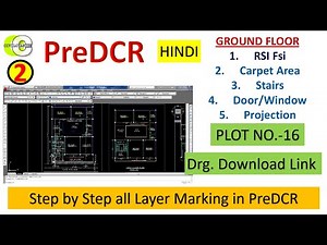 House Plan in PreDCR Part-2 II Ground Floor in PreDcr II Rsi fsi_Carpet area_Stair_Door/Window_Proj.