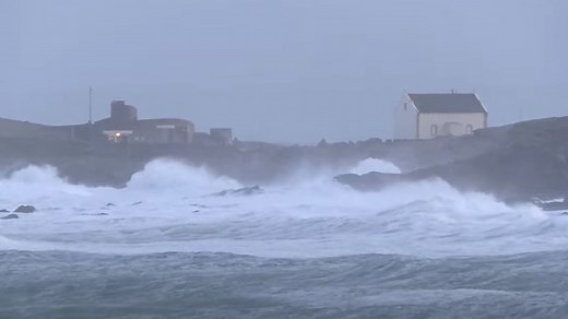 Watch live: Storm Eunice hits Cornwall beach