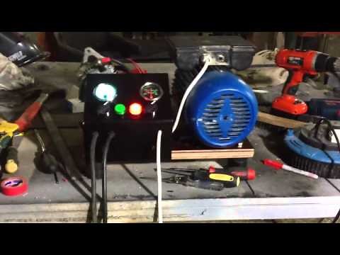 Battery charger using alternator and AC motor