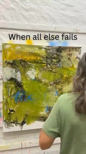 82K views · 1.2K reactions | Sometimes the best plan is no plan  Ever had a painting that just refused to cooperate? Here’s how I fix it:  more white  messy black marks  turn it around until it feels right  keep adding until the chaos feels good Turns out — chaos really IS the secret ingredient. Would you hang this in your house? Of course not It's not finished yet | Lori Mirabelli | Facebook