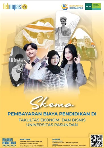 Yang mau tahu berapa biaya kuliah di FEB UNPAS dan bagaimana skema pembayarannya, yuk simak brosur ini ya. #pmbunpas #febunpas @Prodi Manajemen Bisnis UNPAS @Ekonomifebunpas @program studi akuntansi